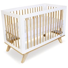Babyhood Aurora New Zealand Pine Wood Convertible Cot